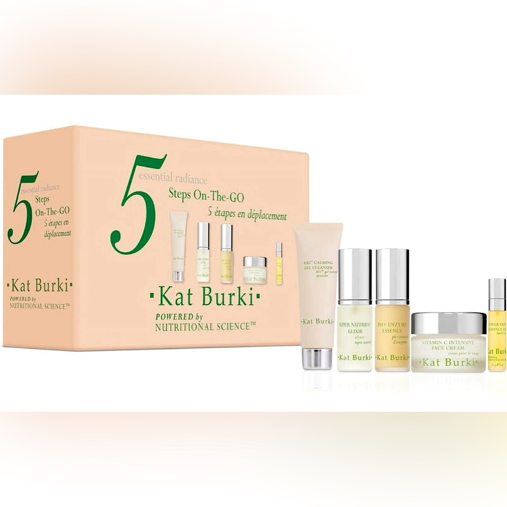Kat Burki 5 essential radiance steps on-the-go set